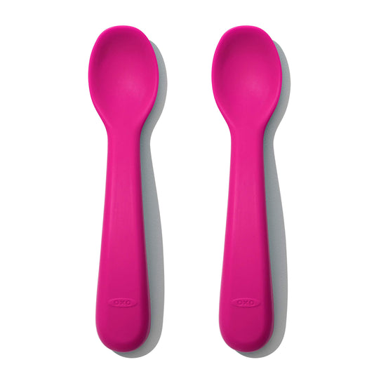 Oxo Tot Silicone Spoon Set Pink