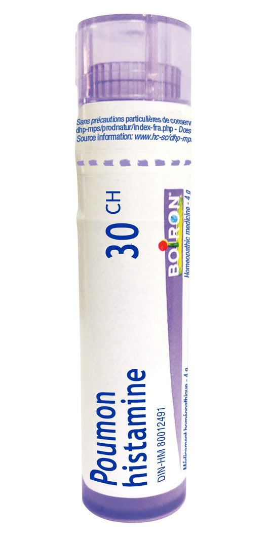 Boiron Poumon histamine 30ch,Homeopathic medicine. Each tube contains 4 g (approximately 80 pellets)