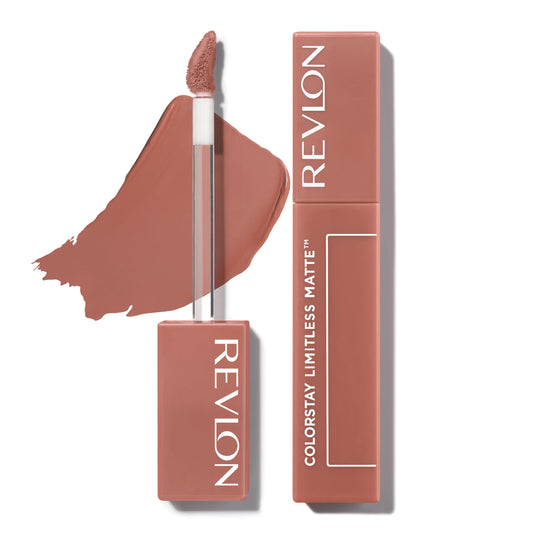 Revlon Lipstick, ColorStay Limitless Matte Liquid Lipstick, Vegan Formula, No-Budge Matte, Longwear Lipstick, Long Lasting, Lightweight/Comfortable, Waterproof, 001 Beauty Sleep, 0.17 fl oz/ 5ml