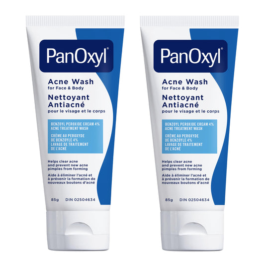 PanOxyl Creamy Acne Wash, 4% Benzoyl Peroxide, Pack of 2