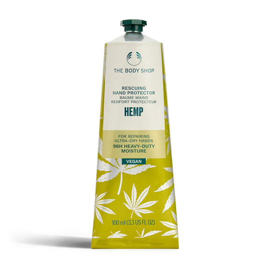 The Body Shop Hemp Hand Protector | Hard-Working Hand Cream for Very Dry Hands | Heavy Duty Hydration & Dry Skin Cream, 100ml
