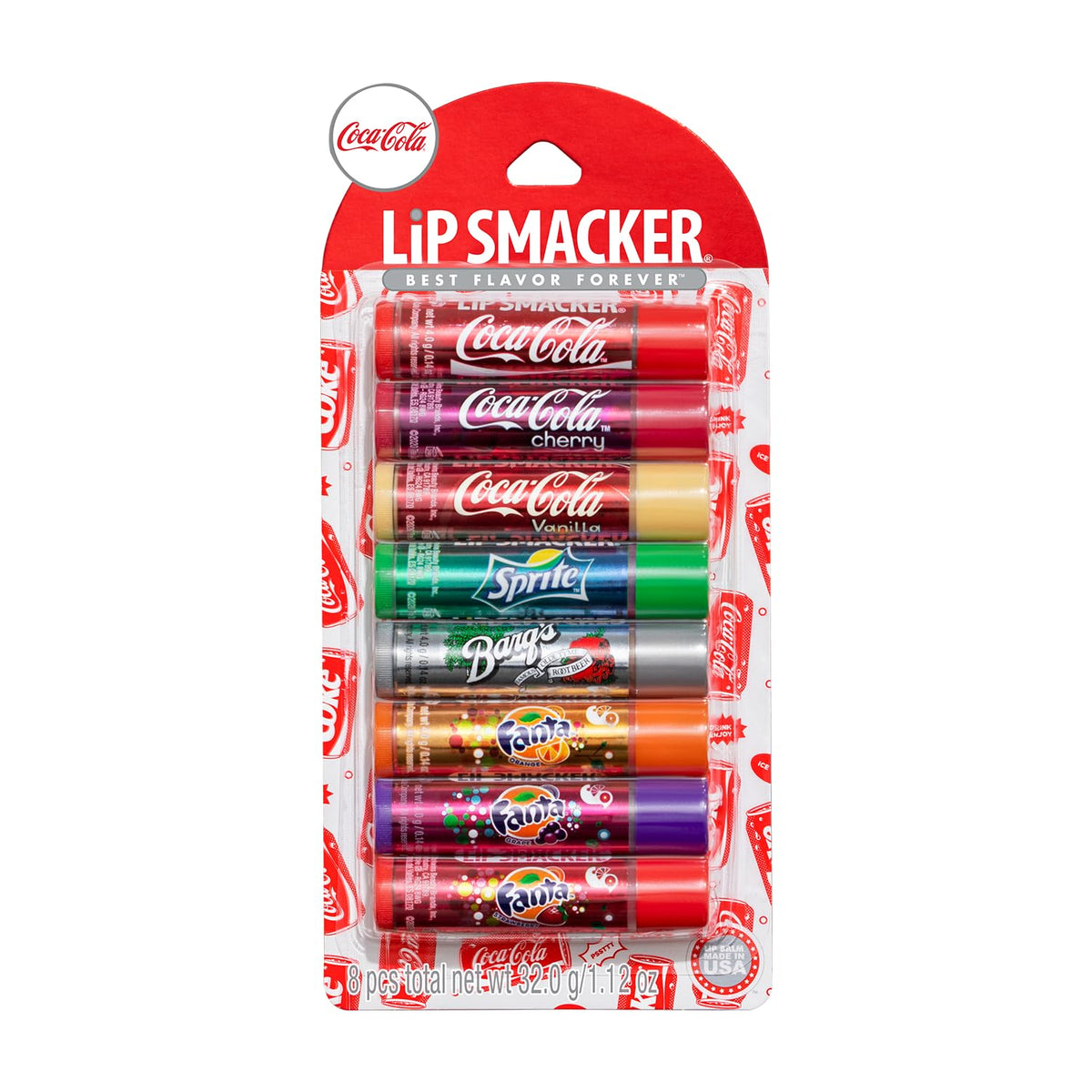 Lip Smacker Coca-Cola Party Pack Lip Glosses, 8 Count, Coca Cola, Variety 1 (SFS Only)