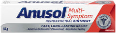Anusol Multi-Symptom Hemorrhoidal Ointment - Made in Canada - Hemorrhoid Relief for Internal & External Use, Fast, Long-Lasting Relief from the Discomfort of Hemorrhoids- 30g (Pack of 1)