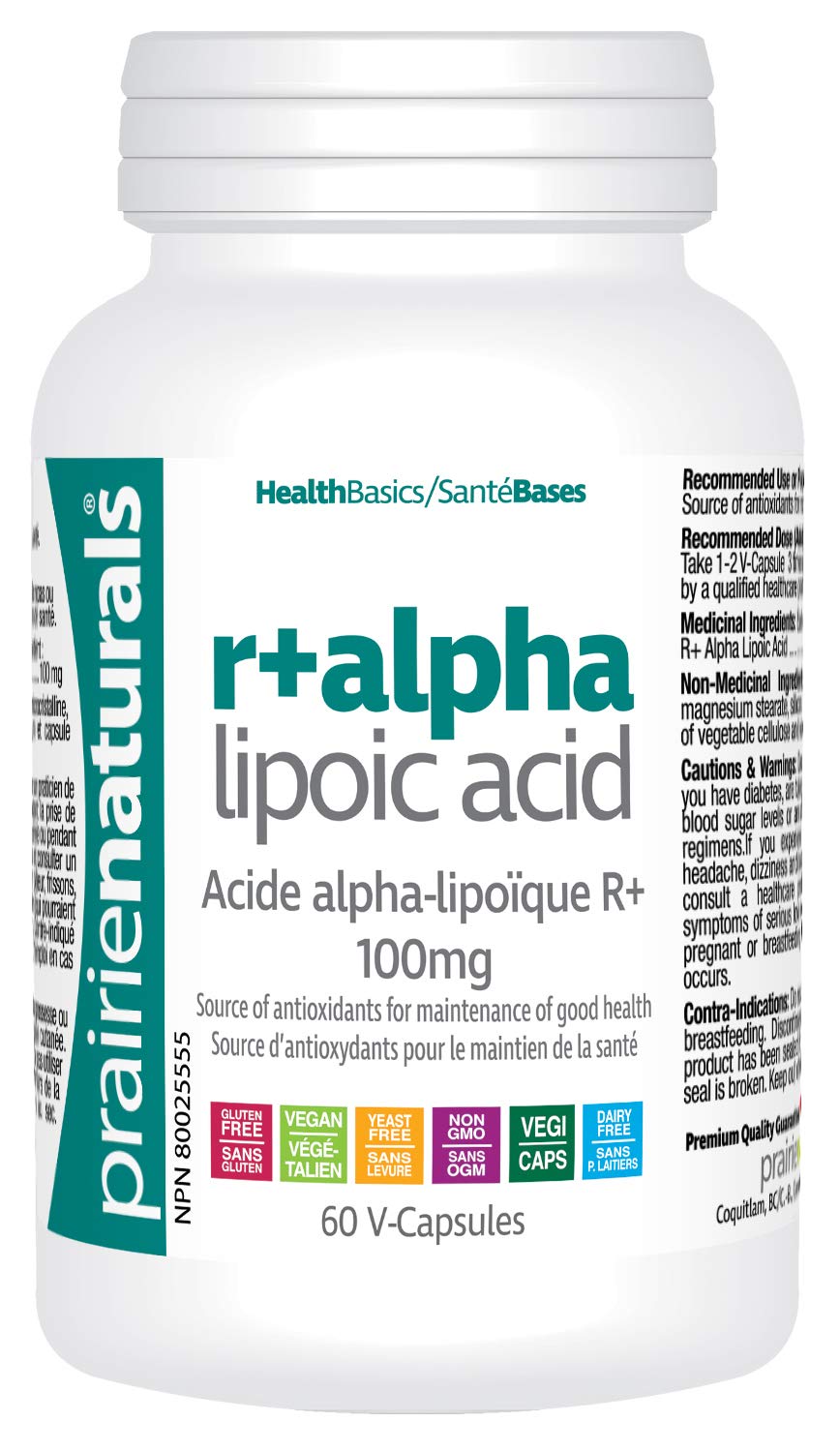 Prairie Naturals R(+) alpha lipoic acid 100 mg vcaps, 60 Count