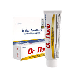 Dr. Numb Tattoo Numbing Cream 5% Lidocaine Topical Anesthetic Fast-Acting Pain Relief Cream for Tattoos, Piercing, Microblading, Microneedling, Waxing - Hemorrhoid Relief - 10 g