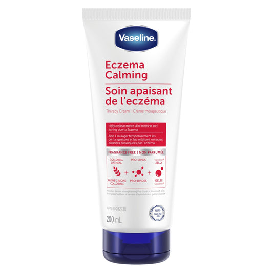 Vaseline Clinical Care Body Cream lotion for eczema prone skin Eczema Calming Therapy Cream with Colloidal Oatmeal Skin Protectant to provide instant relief for dry, itchy skin 200 ml
