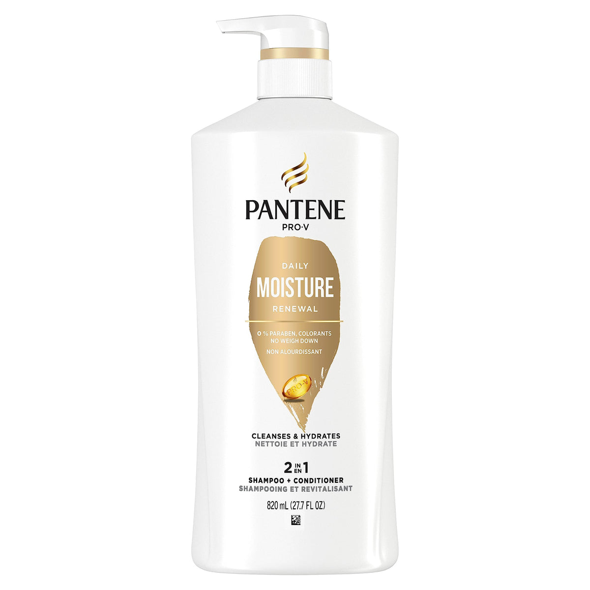PANTENE PRO-V Daily Moisture Renewal 2 in 1 Shampoo + Conditioner, 27.7 oz/820 mL