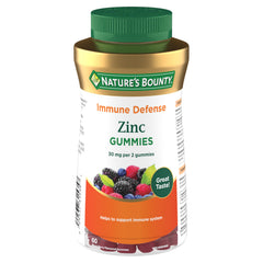 NATURE'S BOUNTY Zinc, 15 mg, Helps Maintain Immune Function & Good Health, 60 Gummies, 150 g