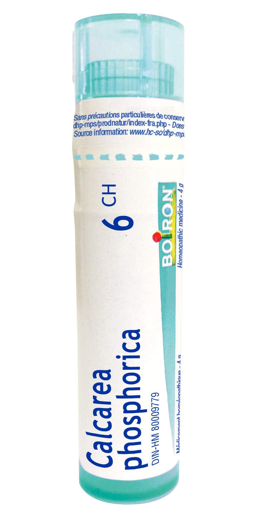 Boiron Calcarea phosphorica 6ch,Homeopathic medicine. Each tube contains 4 g (approximately 80 pellets)
