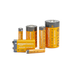 Amazon Basics 4 Pack C Cell All-Purpose Alkaline Batteries, 5-Year Shelf Life, Easy to Open Value Pack