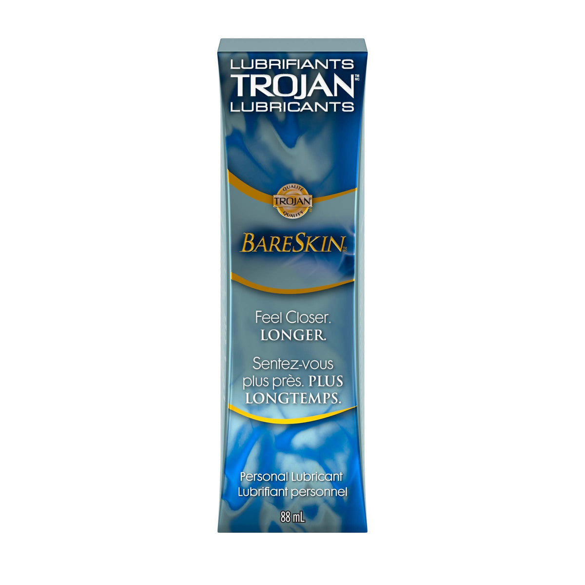 TROJAN Silicone Lube, BareSkin Personal Lubricant, Fragrance-Free, Dye & Paraben-Free, 88-ml