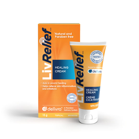 LivRelief First Aid Wound Cream for Cuts, Burns, Sores and Bug-Bites - Fast Healing Multi-Purpose Therapy Natural & Paraben-Free - 15g