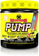MAMMOTH PUMP – Pre Workout Powder, Superior Muscle Pumps, Increase Strength & Endurance, Explosive Power & Energy Supplement, Heightened Focus, Quick Recovery, Reduced Soreness (30 Serves, Fruit Punch)