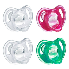 Tommee Tippee Ultra-Light Silicone Pacifier, Symmetrical One-Piece Design, BPA-Free Silicone Binkies, 18-36 months, Pack of 4 Pacifiers
