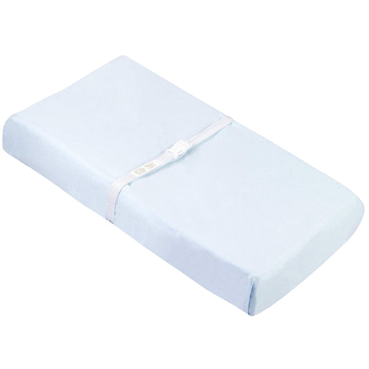Kushies Baby Contour Change Pad Cover Ultra Soft 100% Cotton Flannel, Made in Canada, Blue Solid