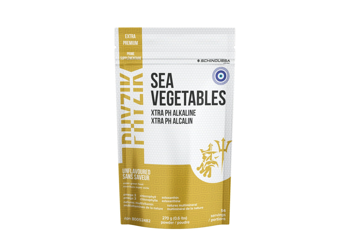 Schinoussa Sea Vegetables Pure Powder – Raw, Vegan, Paleo Multivitamin Supplement, 270g (54 Servings) | Nutrient-Dense Formula to Boost Immune System, Enhance Overall Health, and Provide Essential Vitamins and Minerals