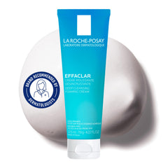 La Roche-Posay Effaclar Daily FOAMING CREAM CLEANSER for Face For Oily to Combination Skin with SALICYLIC ACID and GLYCERIN Sebum and pore minimizer. Paraben-Free, Oil-Free, Alcohol-Free, Non Comedogenic, 125ML