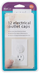 KidCo Electrical Outlet Caps, Clear, 12 Count