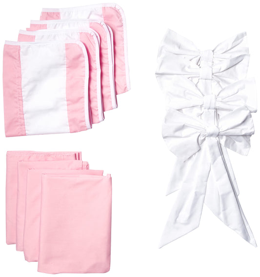 Baby Doll Sweet Lodge Collection 12Piece Round Crib Curtain & Drape Set in Pink