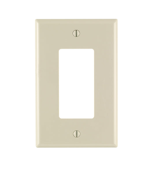 Leviton PJ26-TM 1-Gang 1-Decora Midway Nylon Wallplate (10 Pack), Light Almond