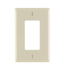 Leviton PJ26-TM 1-Gang 1-Decora Midway Nylon Wallplate (10 Pack), Light Almond