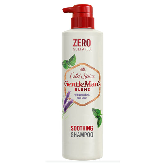 Old Spice Gentleman’s Blend Soothing Men's Shampoo with Lavender & Mint Scent, 14.8oz 440mL Red,White,Green 1
