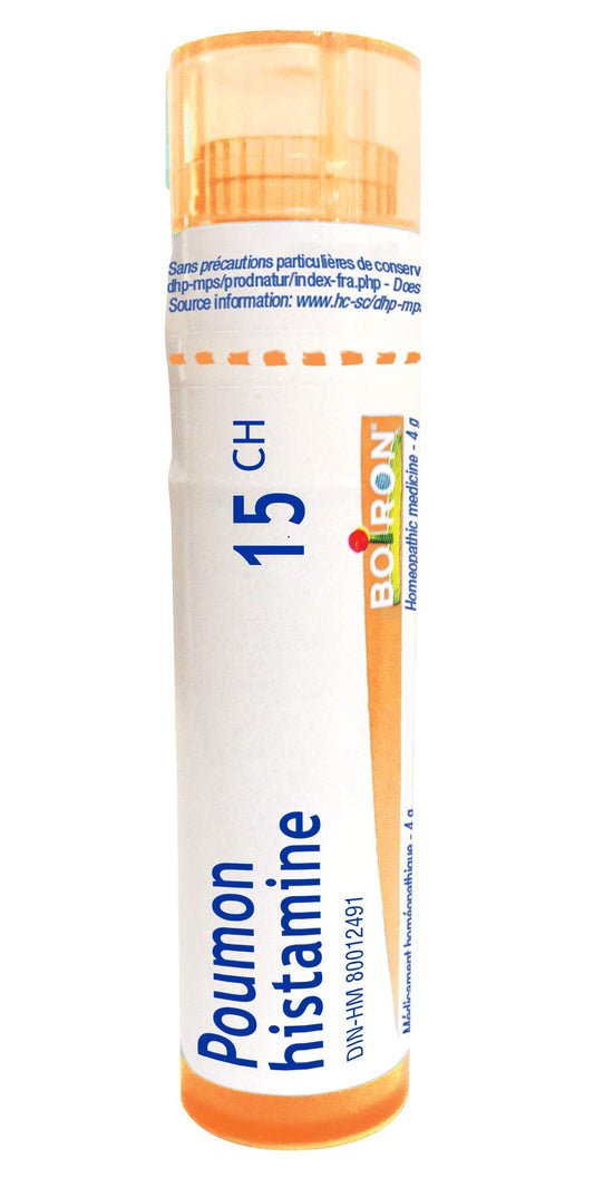 Boiron Poumon histamine 15ch,Homeopathic medicine. Each tube contains 4 g (approximately 80 pellets)