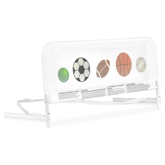 Dream On Me Mesh Security Rail/Twin Size Bed Security Rail/Safe Security Rail, 33L x 14W x 15H inches, Sports Print