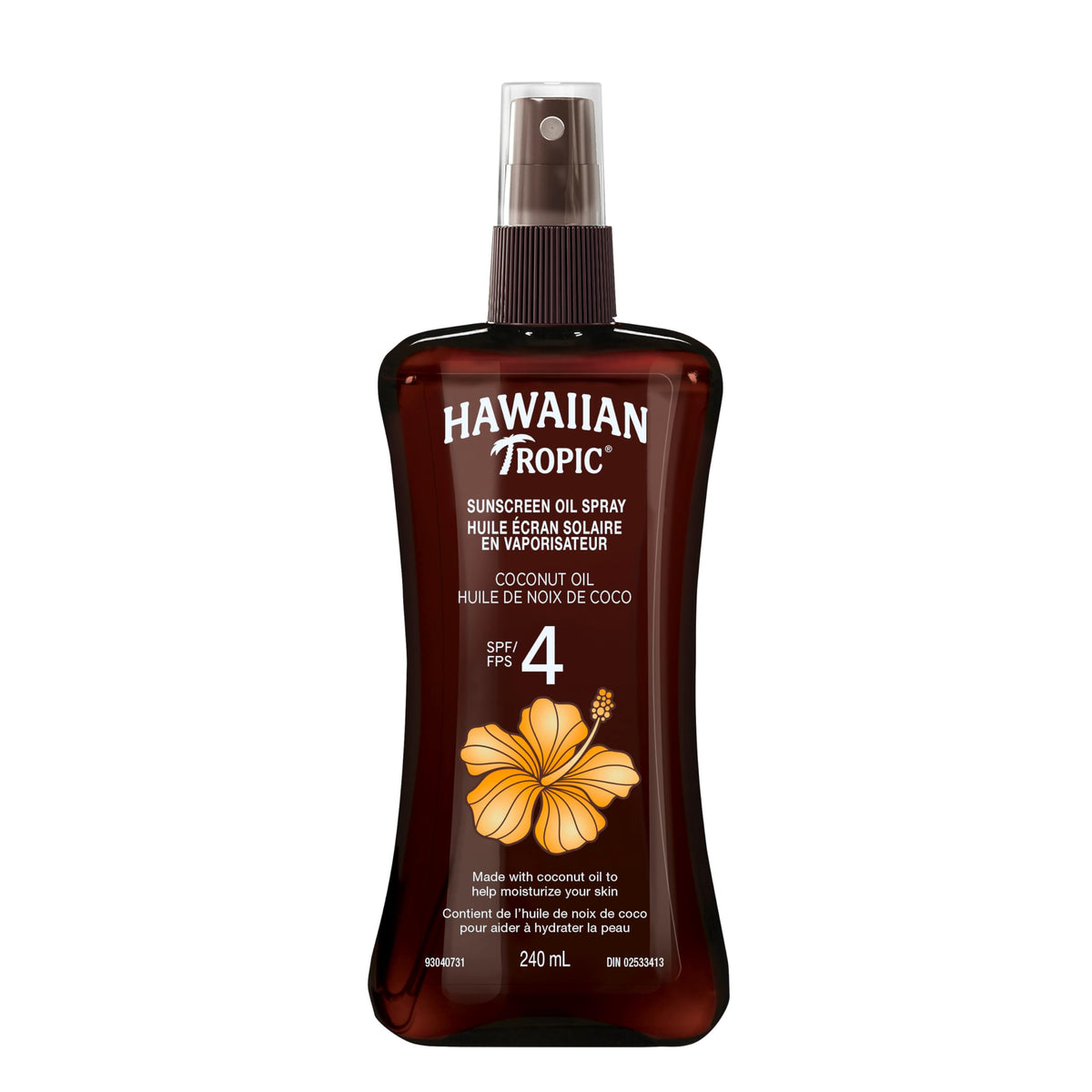 Hawaiian Tropic Moisturizing Dark Tanning Oil Mist, SPF 4, 240ml | Moisturizing Body Oil, Tan Enhancer, Cocoa Butter Oil, Coconut Oil for Skin, 240ml