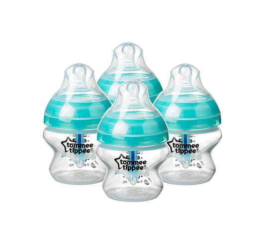 Tommee Tippee Anti-Colic Baby Bottles, Slow Flow Breast-Like Nipple and Unique Anti-Colic Venting System, 5oz, 4 Pack