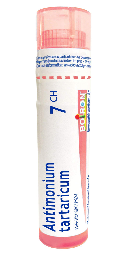 Antimonium tartaricum 7ch,Boiron homeopathic medicine, 4g