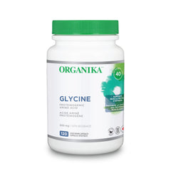 Organika Glycine - Proteinogenic Amino Acid - Aids Protein Synthesis, Collagen Formation, Joint and Muscle Health, Calming Effect - 120caps