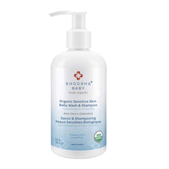 Shoosha Sensitive Skin Organic Wash and Shampoo, Unscented, 251.4 ml (Pack of 1)