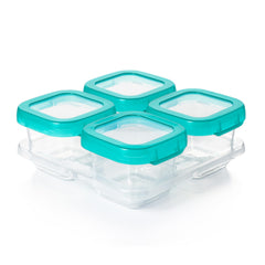 Oxo Tot Baby Blocks Food Storage Containers, Teal, 6 oz (61120200)