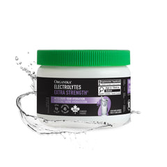 Organika Electrolytes Extra-Strength Powder- Unflavoured- High in Sodium for Sports Recovery - Sugar-Free + Calorie-Free + Stevia-Free Hydration and Electrolyte Replenishment - 162g - 45 servings