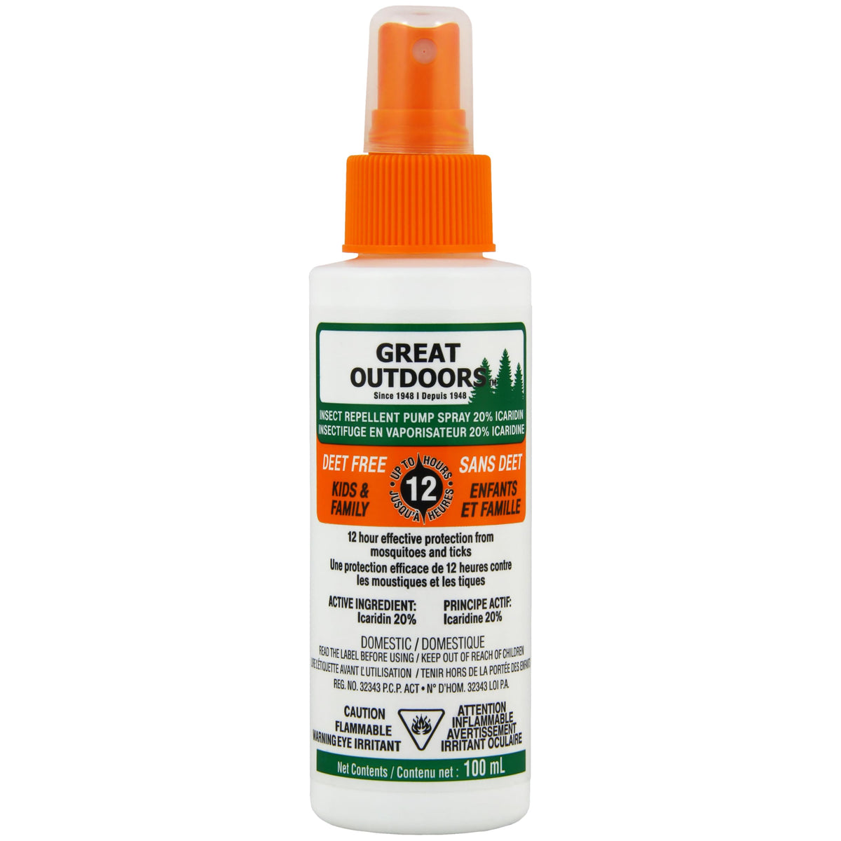 Great Outdoors Kids & Family DEET Free Insect Repellent Pump Spray, 100mL