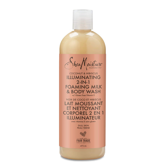 Shea Moisture Coconut & Hibiscus 2 In 1 Foaming Milk & Body Wash, 473 Milliliters