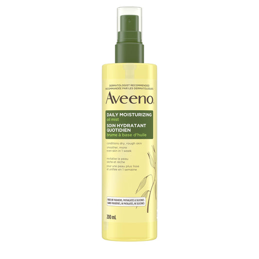 Aveeno Daily Moisturizing Oil Mist, Jojoba Oil, Oat Oil, Body Mist, Massage Oil, Daily Moisturizer, Paraben Free, 200-mL