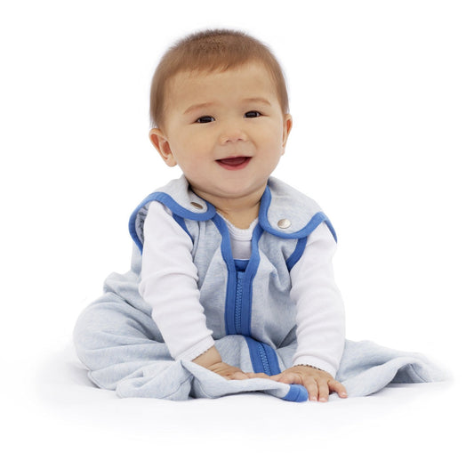 baby deedee Sleep Nest Lite Baby Sleeping Bag, Medium, 6-18 Months, Heather Blue