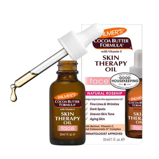 Palmer's Cocoa Butter Formula Moisturizing Skin Therapy Oil for Face with Vitamin E, Rosehip Fragrance, 1 Ounce