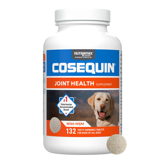 Nutramax Cosequin for Dogs Joint Health Supplement, Contains Glucosamine for Dogs, Plus Chondroitin and MSM, Supports Healthy Joints, For All Breeds and Sizes, Chewable Tablets, 132 Count