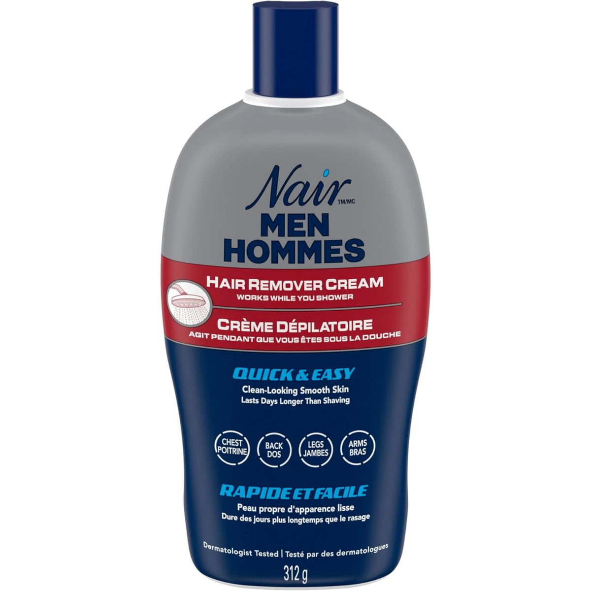 Nair Men Hair Remover Cream for Chest, Back, Legs & Arms, 312 Grams