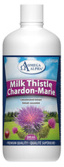 Omega Alpha Milk Thistle Liquid Supplement for Liver Function & Digestion Aid, High Potency Silybum Marianum 2500mg, Alcohol-Free, 500ml 50-Day Supply