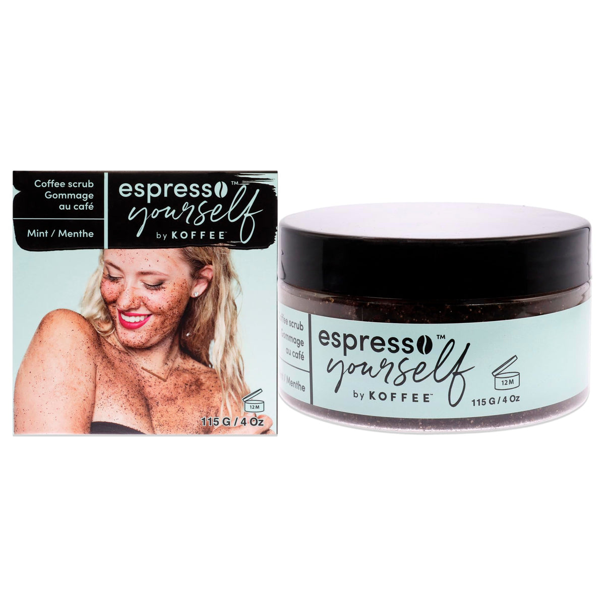 Koffee Beauty Mint Coffee Scrub - Exfoliating Body And Face Scrub - Polish And Smooth Skin with Ease - Invigorate Senses with Mint Fragrance Formula - Natural Treatment for Cellulite - 115 g