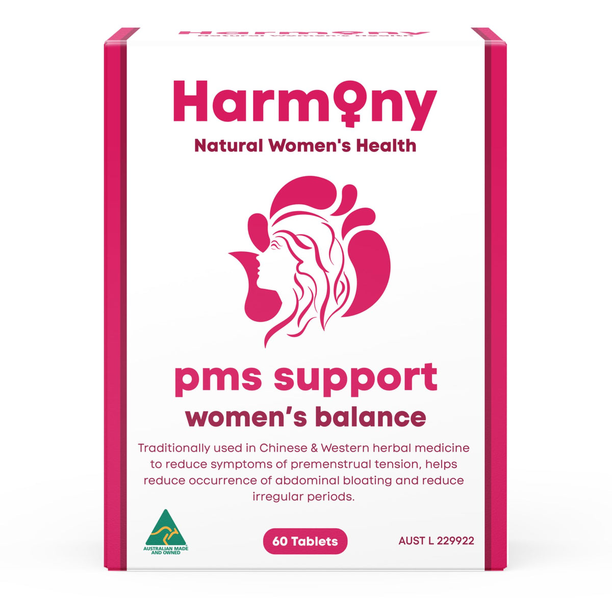 Harmony Balance, 60 Count, Natural Multi Herb Formula, Balance Hormones During Premestrual Cycle, Relieve Cramps and Bloating