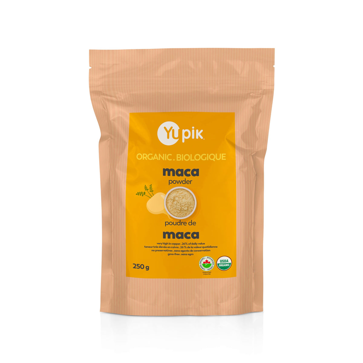 Yupik Organic Yellow Maca Powder 250g, USDA Certified, Gluten-Free, Raw, Vegan, Kosher, Non-GMO, Nutty & Earthy Superfood, Rich in Vitamins, Minerals & Amino Acids for Smoothies & Baked Goods