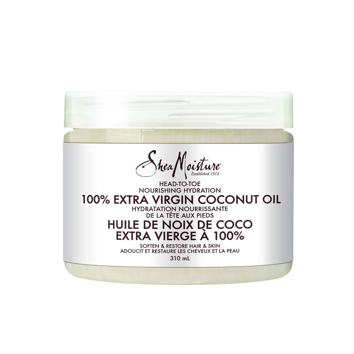 Shea Moisture 100% Virgin Coconut Oil for skin and hair Head to Toe Nourishing Hydration paraben free 310 ml