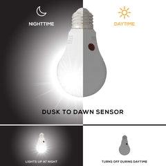 Amazon Basics 60W Equivalent, Soft White, Dusk to Dawn Sensor, Non-Dimmable, A19 LED Light Bulb | 2-Pack