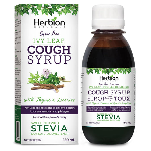 Herbion Naturals Ivy Leaf Cough Syrup with Thyme, 150mL - Natural Expectorant; Relieves Cough; Loosens Mucus; for Adults and Children 4 years and above