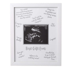 Tiny Ideas Sonogram Signature Frame Guest Book, Perfect for any Baby Registry, Marker Included For Guests to Leave Well-Wishes– Great for Celebrating Baby Showers or Birthdays, White